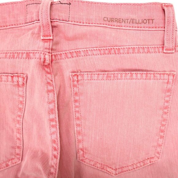 Current/Elliott The Side Slit Stiletto Jeans in Faded Red (Pink) Sz 23 NWT $208 - Picture 10 of 11